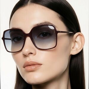 Gucci GG0544s 003 Women's Dark Brown Frame Sunglasses with Blue Gradient Lenses